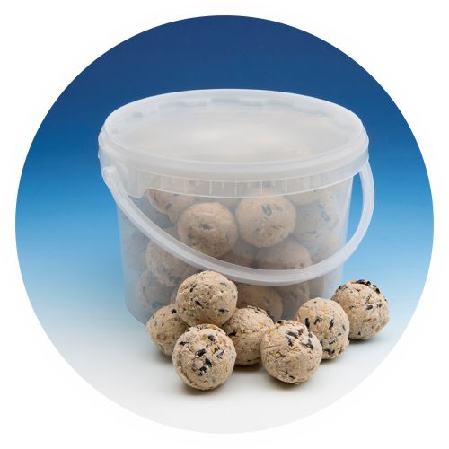 50 Suet Balls with Granola mixture in tub