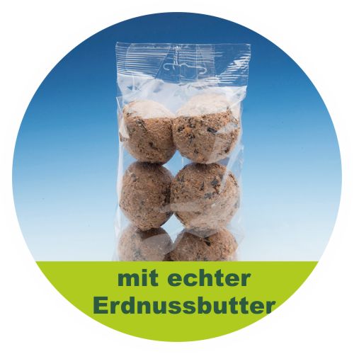 6 Stück Premium Meisenknödel mit Erdnussbutter