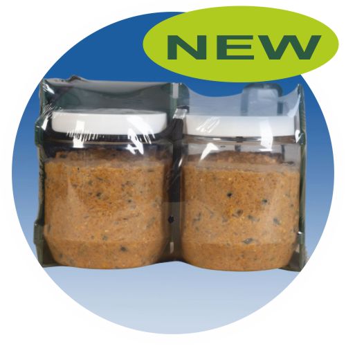 Feeder including 2 peanut butter jars, 2 x 350g