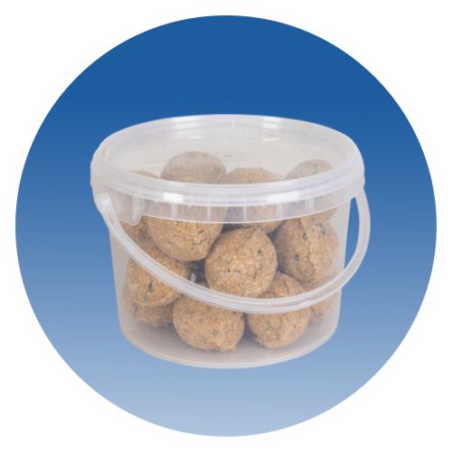 Round tub with 20 Suet Balls