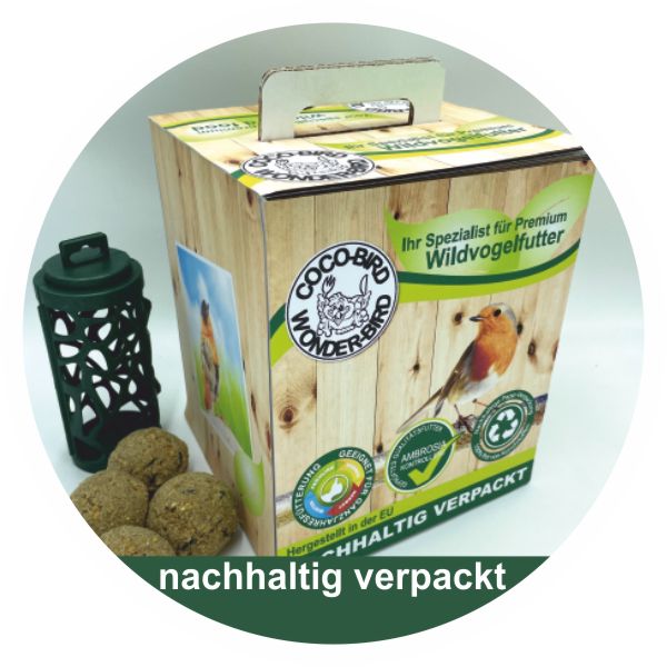 VOGEL-BOX 2 aus Pappe, gefüllt