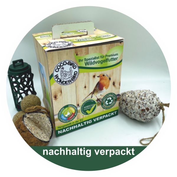 VOGEL-BOX 3 aus Pappe, gefüllt
